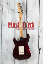 Fender 2002 Standard Stratocaster Electric Guitar MIM Midnight Wine Finish
