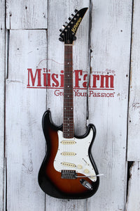 Kramer 1908s Strat Style Electric Guitar SSS Made in Japan Sunburst Finish