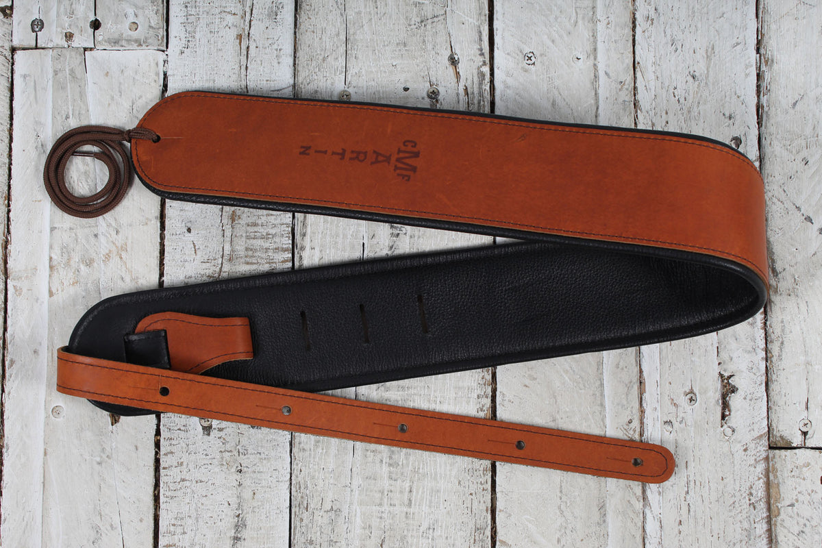 Martin 18A0028 Premium Rolled Leather Guitar Strap Brown