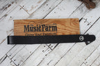 Thalia Thalia TH-SBKPP-EI  2.5 Inch Wide Pearl Peace Sign Ebony Guitar Strap Black