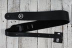 Thalia Thalia TH-SBKPP-EI  2.5 Inch Wide Pearl Peace Sign Ebony Guitar Strap Black