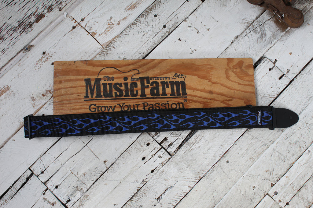 Dunlop D38-11 Classic Guitar Strap Blue Flame