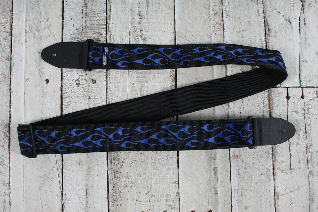 Dunlop D38-11 Classic Guitar Strap Blue Flame