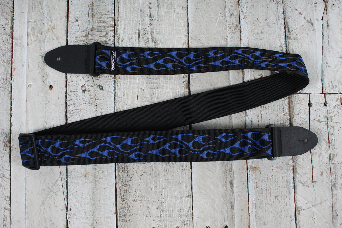 Dunlop D38-11 Classic Guitar Strap Blue Flame
