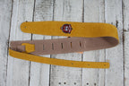 Henry Heller HBS25-HNYTIG 2.5 Inch Capri Suede Guitar Strap Brown with Tiger Embroidery