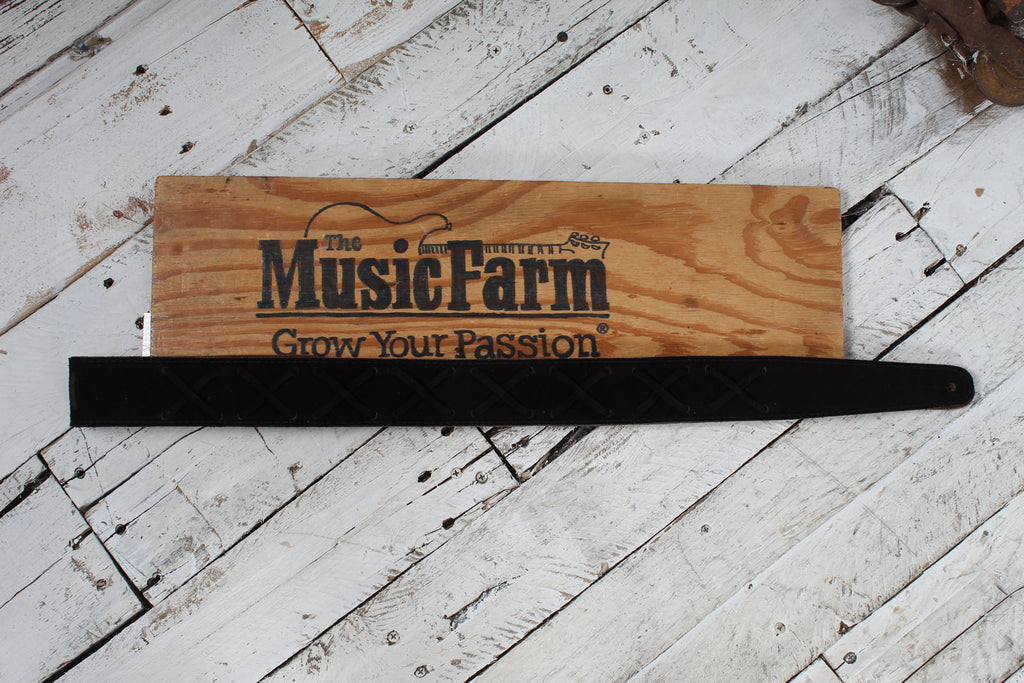 Henry Heller HPX-BLK 2 Inch Wide Black Suede Adjustable Guitar Strap