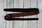 Henry Heller HPX-BLK 2 Inch Wide Black Suede Adjustable Guitar Strap