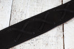 Henry Heller HPX-BLK 2 Inch Wide Black Suede Adjustable Guitar Strap