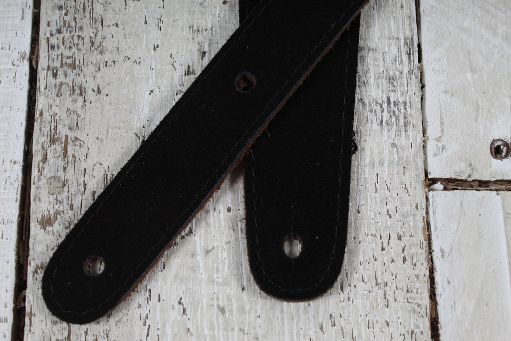 Henry Heller HPX-BLK 2 Inch Wide Black Suede Adjustable Guitar Strap