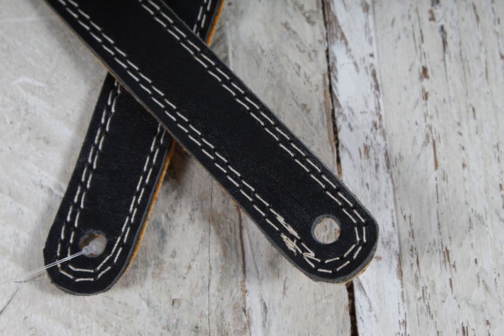 Henry Heller HP50-BLK Peru Vintage 50's Padded Guitar Strap Black