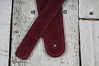 Henry Heller HBS2-BRG 2 Inch Wide Capri Leather Burgundy Guitar Strap