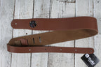 Thalia TH-SBRLD-HK-DISC 2.5 Inch Premium Brown Leather Strap with Hawaiian Koa Lucky Dragon Inlay