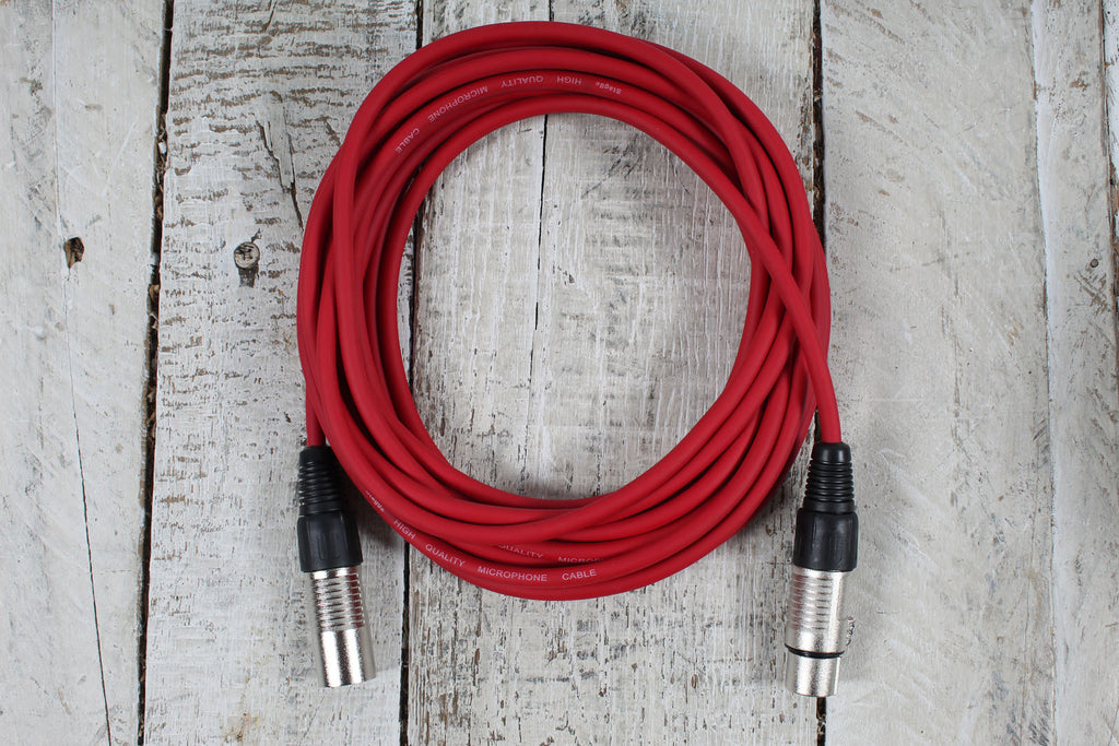 Stagg SMC6 CRD 20 Foot Microphone Cable Red