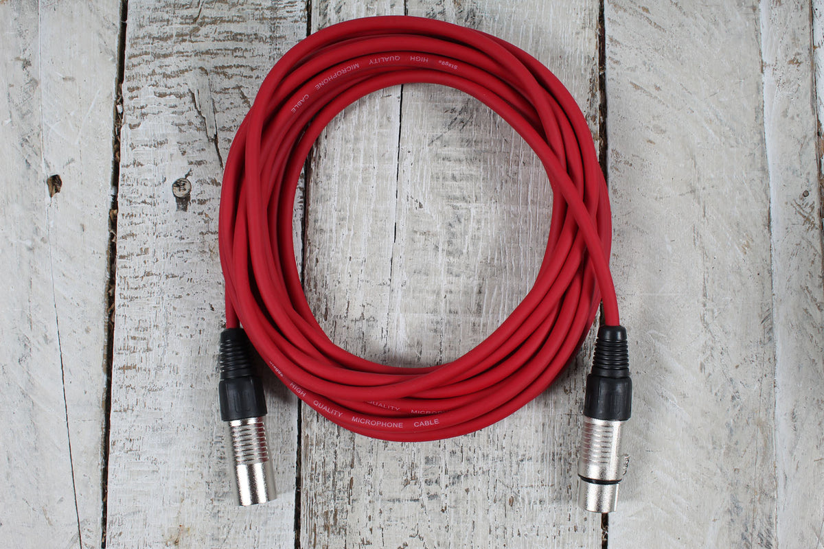Stagg SMC6 CRD 20 Foot Microphone Cable Red