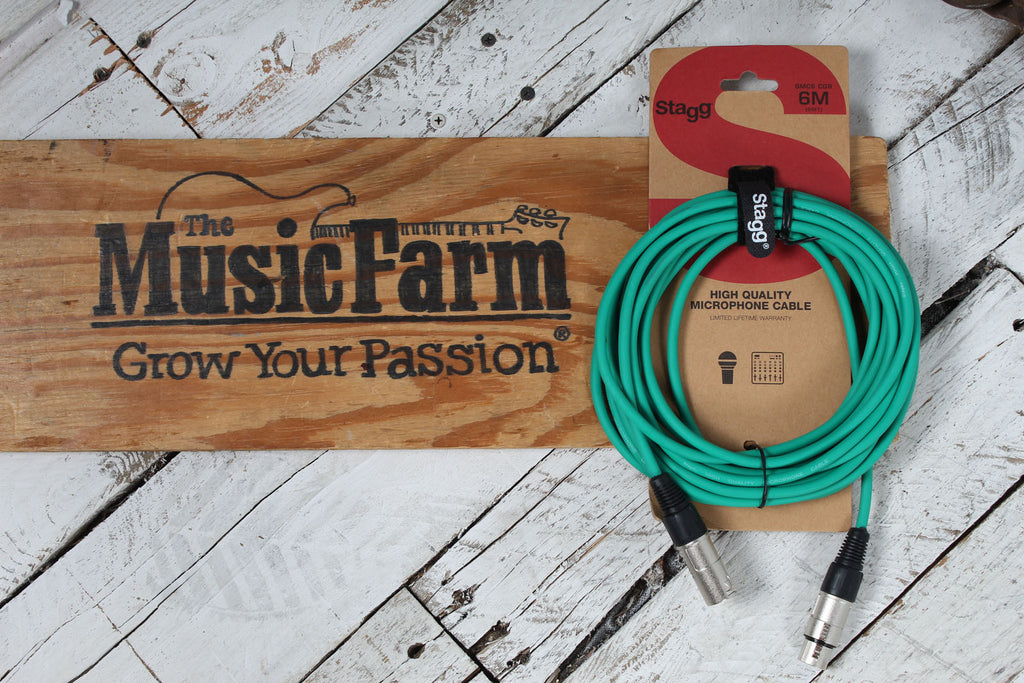 Stagg SMC6 CGR  20 Foot Microphone Cable Green