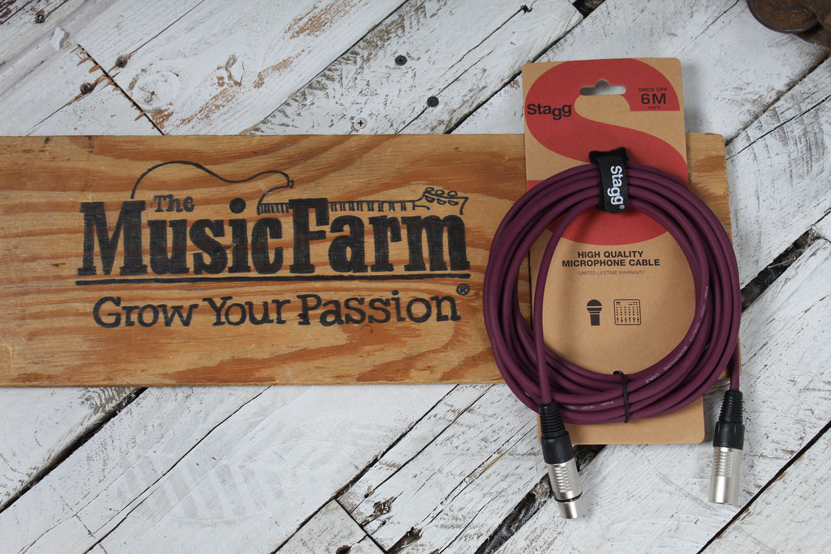 Stagg SMC6 CPP 20 Foot Microphone Cable Purple