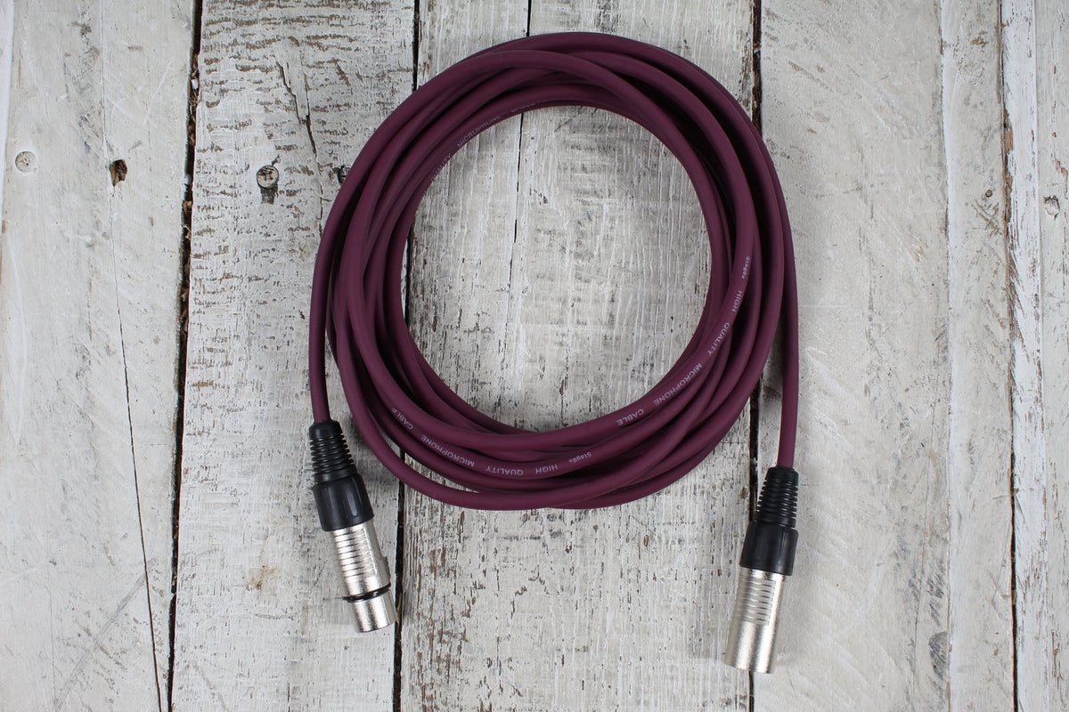 Stagg SMC6 CPP 20 Foot Microphone Cable Purple
