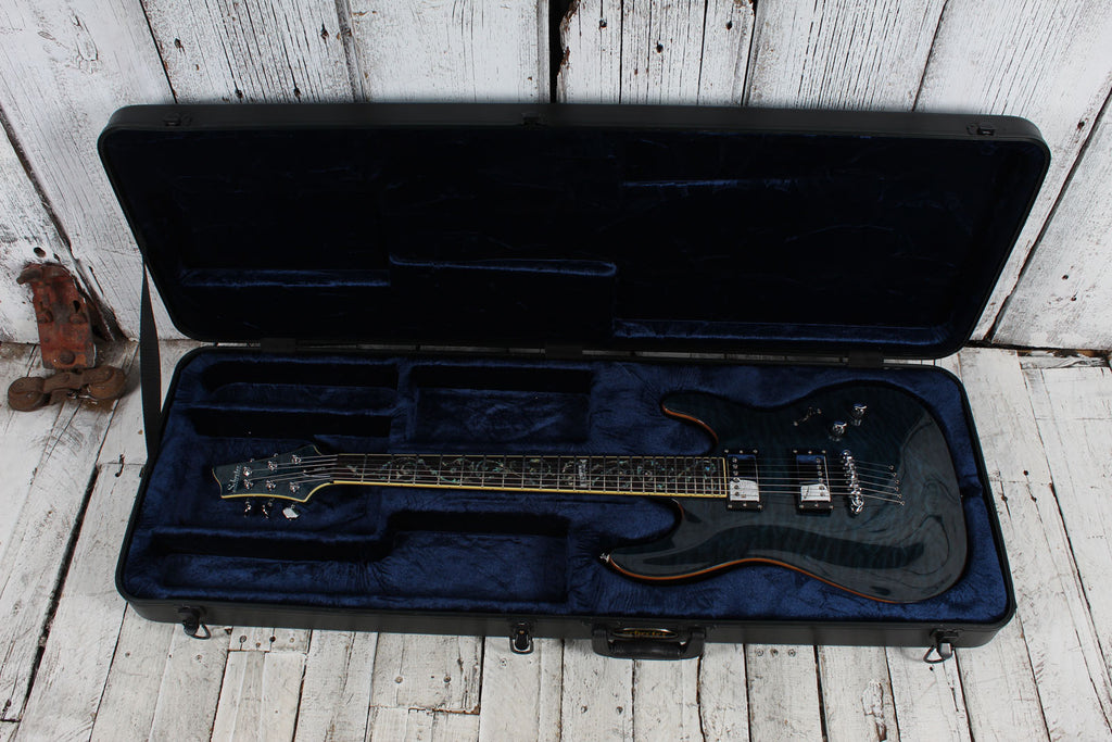 Schecter 2009 C-1 Classic Electric Guitar See-Thru Blue with Hardshell Case