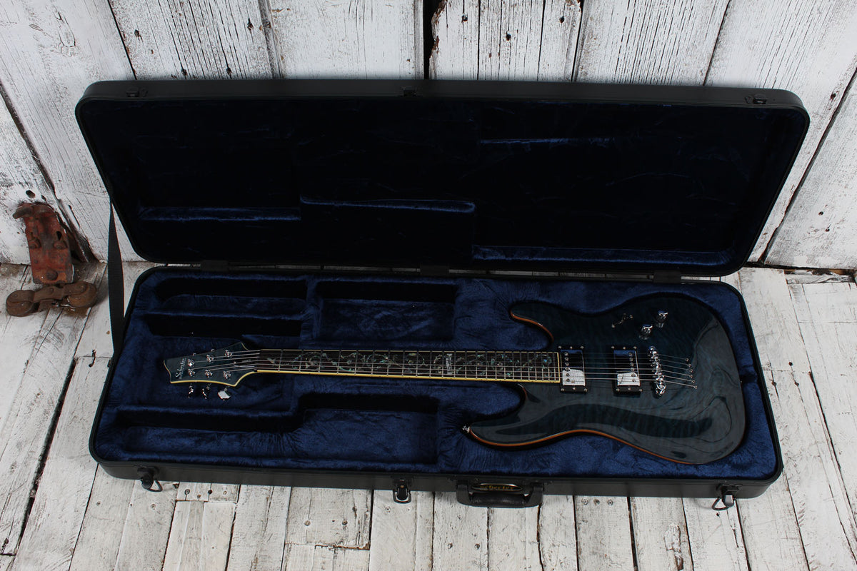 Schecter 2009 C-1 Classic Electric Guitar See-Thru Blue with Hardshell Case