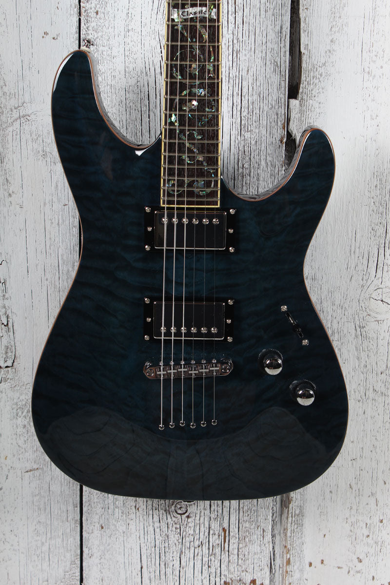Schecter 2009 C-1 Classic Electric Guitar See-Thru Blue with Hardshell Case