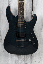 Schecter 2009 C-1 Classic Electric Guitar See-Thru Blue with Hardshell Case