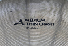 Load image into Gallery viewer, Zildjian A Zildjian Medium Thin Crash 18&quot; Medium Thin Crash Drum Cymbal