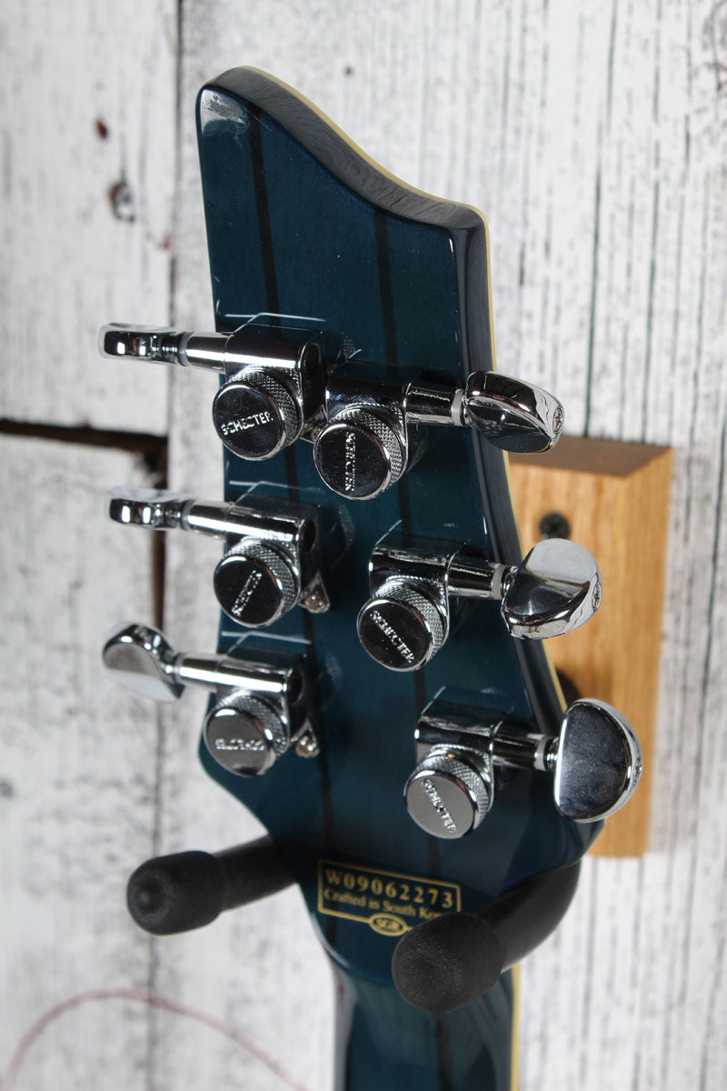 Schecter 2009 C-1 Classic Electric Guitar See-Thru Blue with Hardshell Case