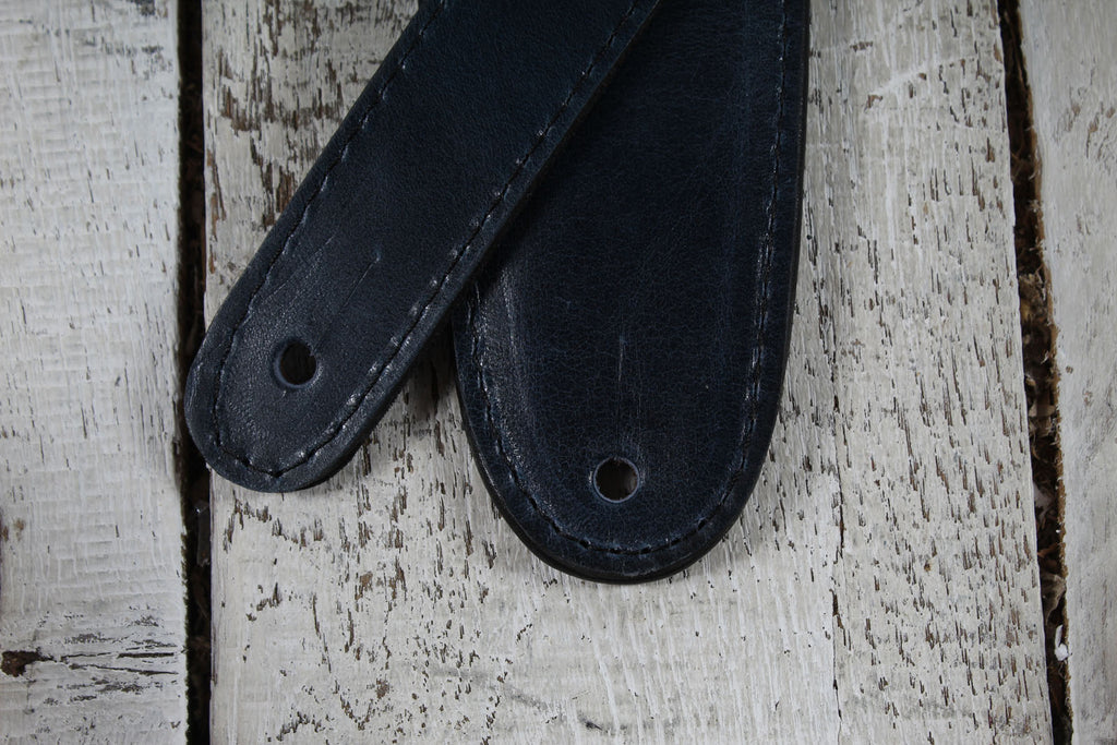 Henry Heller HPAD35-7 3.5 Inch Padded Capri Leather Guitar Strap Blue