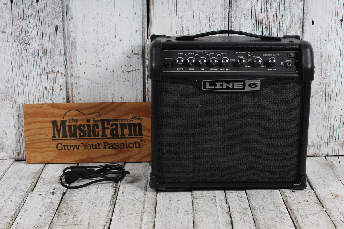 Line 6 Spider IV 15 Modeling 15 Watt 1 x 8 Guitar Combo Amp Amplifier