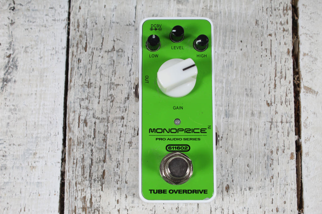Monoprice 611602 Tube Overdrive Pedal Electric Guitar Overdrive Effects Pedal