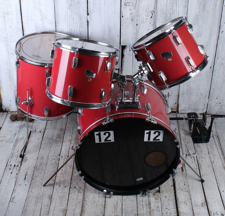 CB Percussion MX Series 4 Piece Drum Shell Kit with Double Kick Drum Pedal