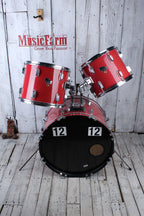CB Percussion MX Series 4 Piece Drum Shell Kit with Double Kick Drum Pedal