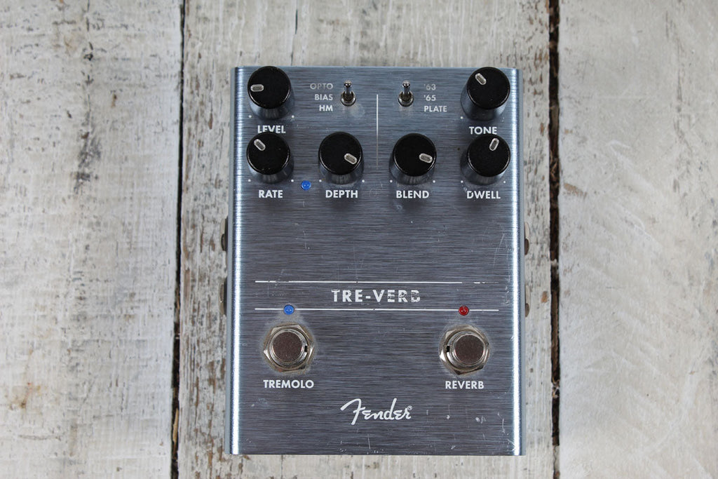 Fender Tre-Verb Digital Reverb / Tremolo Pedal Electric Guitar Effects Pedal