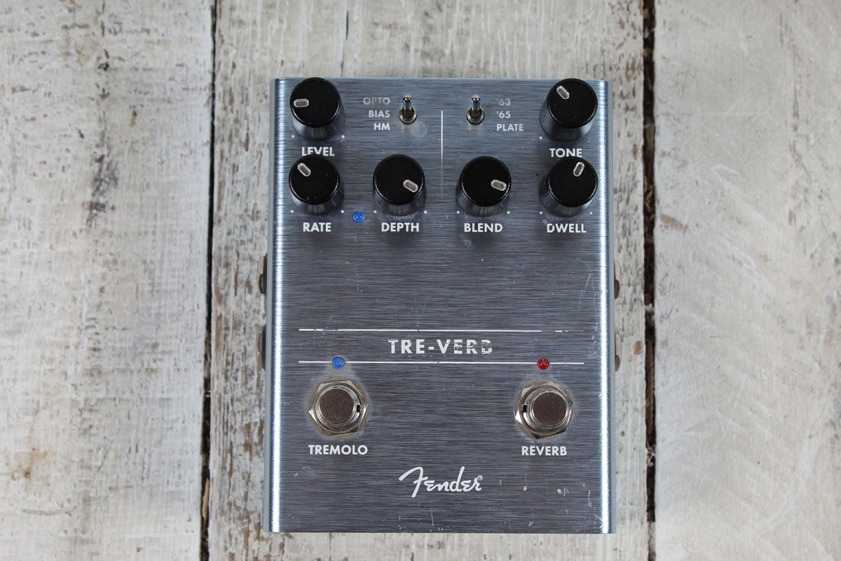 Fender Tre-Verb Digital Reverb / Tremolo Pedal Electric Guitar Effects Pedal