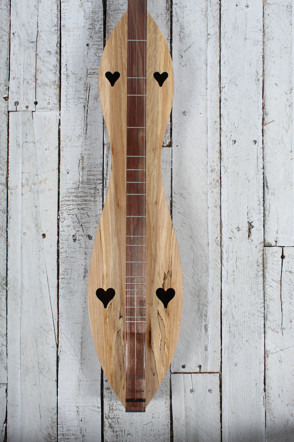 McSpadden 4 String Flathead Hourglass Spalted Sycamore Dulcimer with Gig Bag