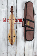 McSpadden 4 String Flathead Hourglass Spalted Sycamore Dulcimer with Gig Bag