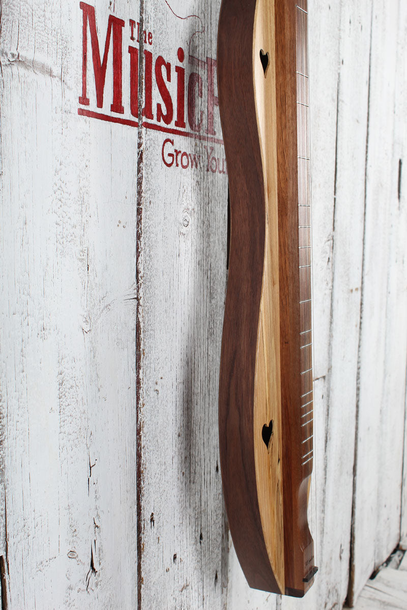 McSpadden 4 String Flathead Hourglass Spalted Sycamore Dulcimer with Gig Bag