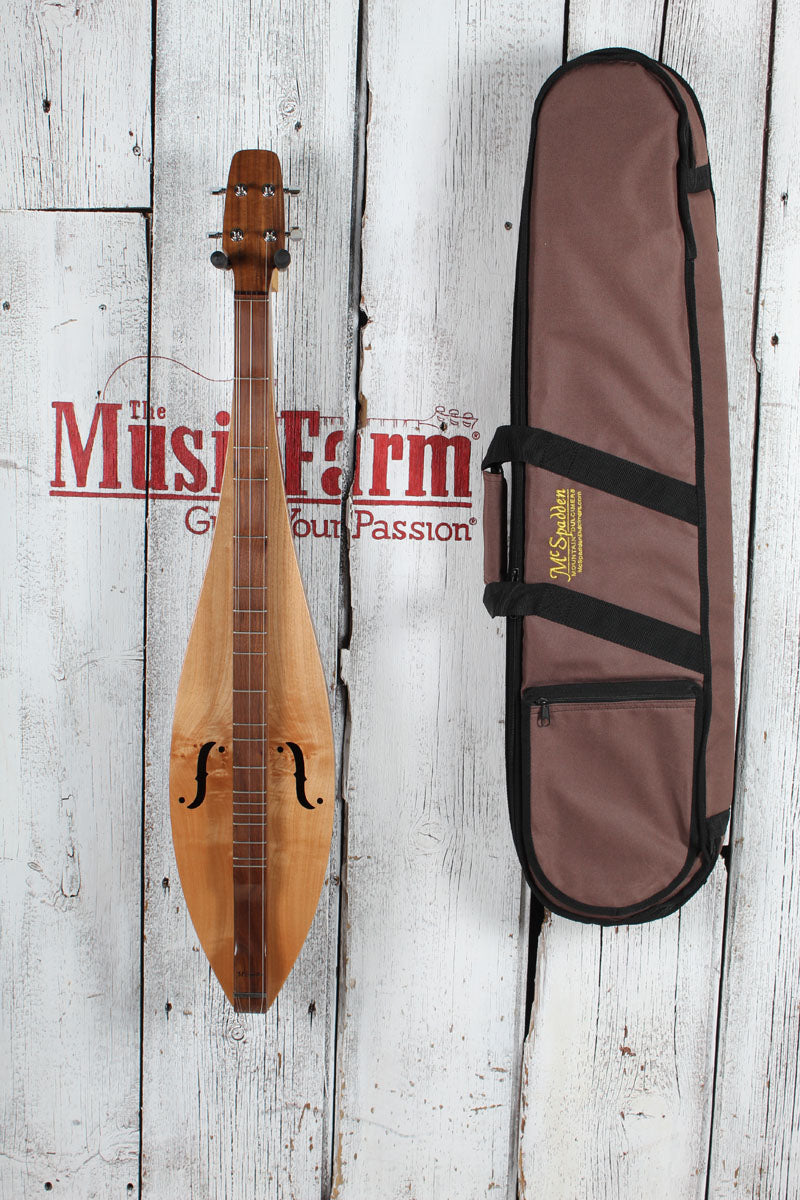 McSpadden Standard Dulcimer 4 String Flathead Teardrop Dulcimer with Gig Bag