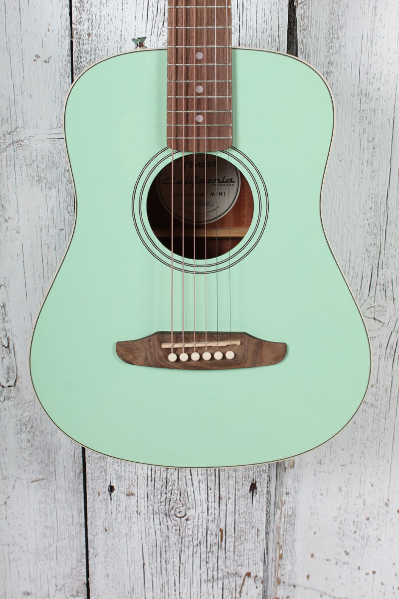 Fender California Standard Redondo Mini Acoustic Guitar Surf Green with Gig Bag