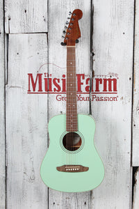 Fender California Standard Redondo Mini Acoustic Guitar Surf Green with Gig Bag
