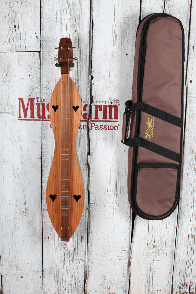 McSpadden Standard Dulcimer 4 String Flathead Hourglass Dulcimer with Gig Bag