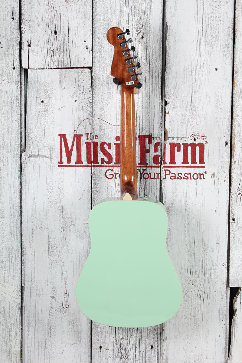 Fender California Standard Redondo Mini Acoustic Guitar Surf Green with Gig Bag