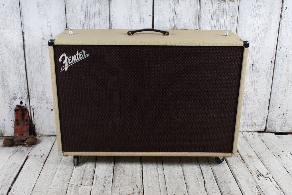 Fender Super-Sonic 60 212 Electric Guitar Speaker Cabinet Blonde with Cover