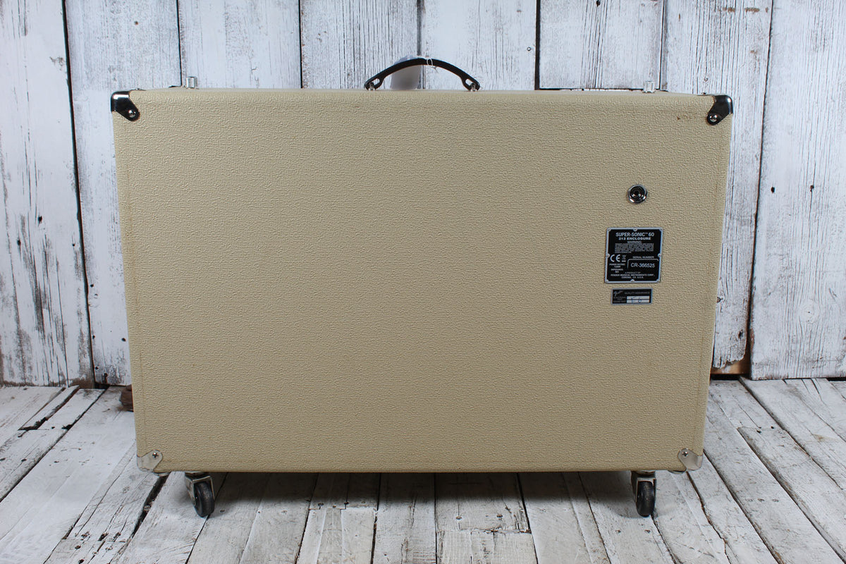 Fender Super-Sonic 60 212 Electric Guitar Speaker Cabinet Blonde with Cover