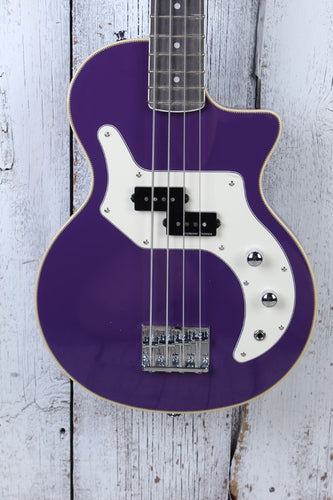 Orange Glenn Hughes Signature O Bass Electric Bass Guitar Purple with Gig Bag