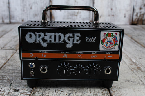 Orange Micro Dark Electric Guitar Amplifier Head Solid State Hybrid 20 Watt Amp