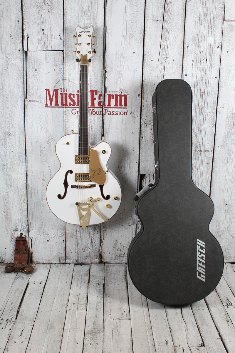 Gretsch Synchromatic Falcon Hollow Body Electric Guitar Snowcrest White w Case