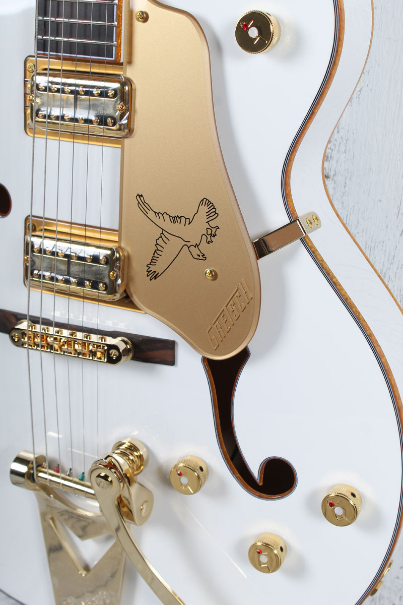 Gretsch Synchromatic Falcon Hollow Body Electric Guitar Snowcrest White w Case