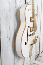 Gretsch Synchromatic Falcon Hollow Body Electric Guitar Snowcrest White w Case