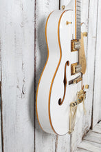 Load image into Gallery viewer, Gretsch Synchromatic Falcon Hollow Body Electric Guitar Snowcrest White w Case